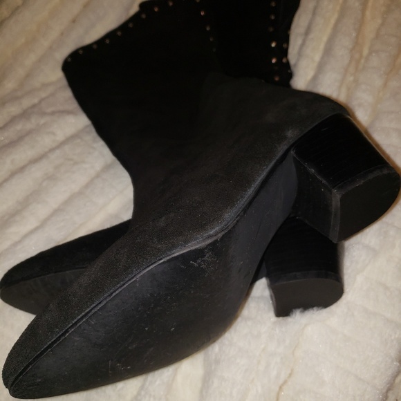 Black suede boot - Picture 6 of 7